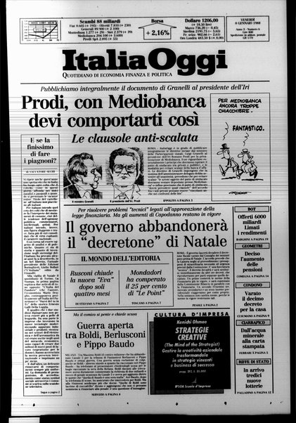 Italia oggi : quotidiano di economia finanza e politica